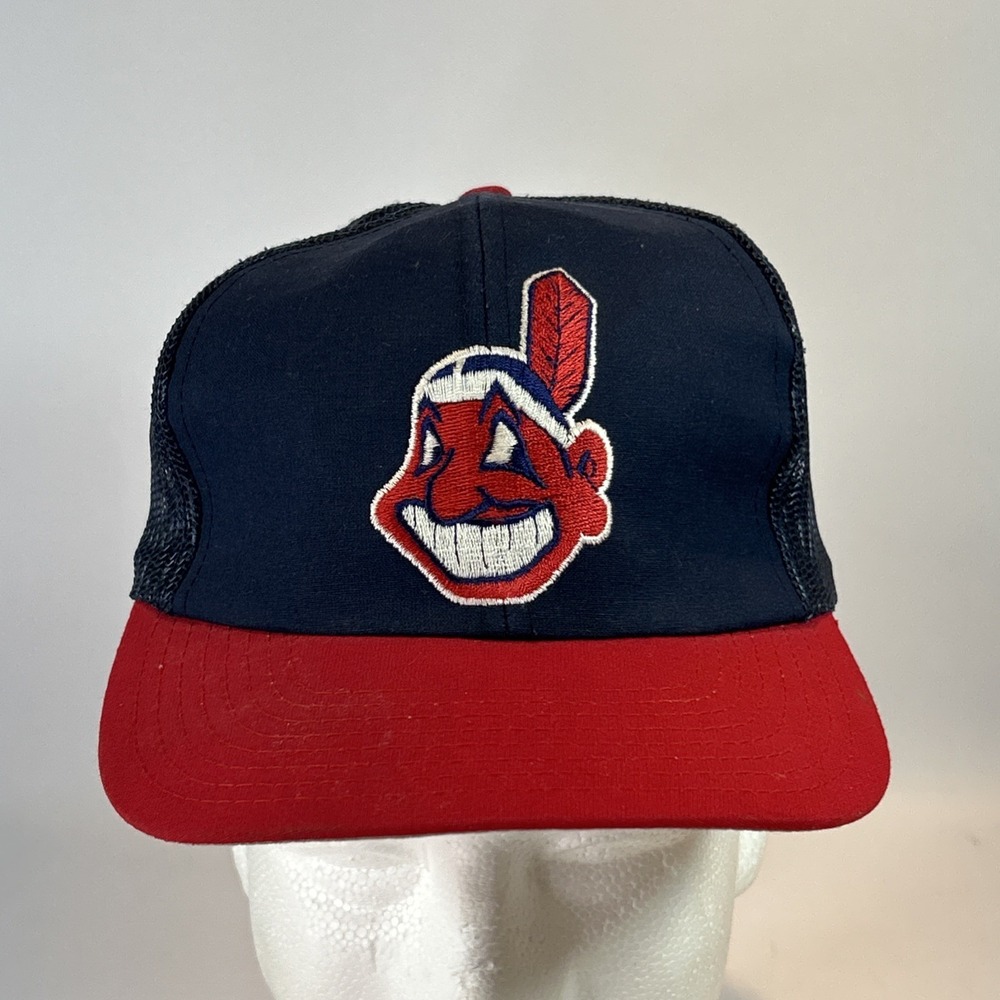 Vintage Cleveland Indians Hat Cap Snap Back Twins Enterprise Chief Wahoo Youth